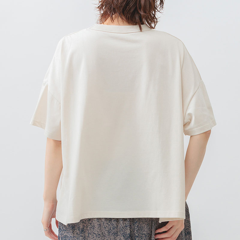 婦人『m.m.o』接触冷感クルーネック半袖ワイドTシャツ