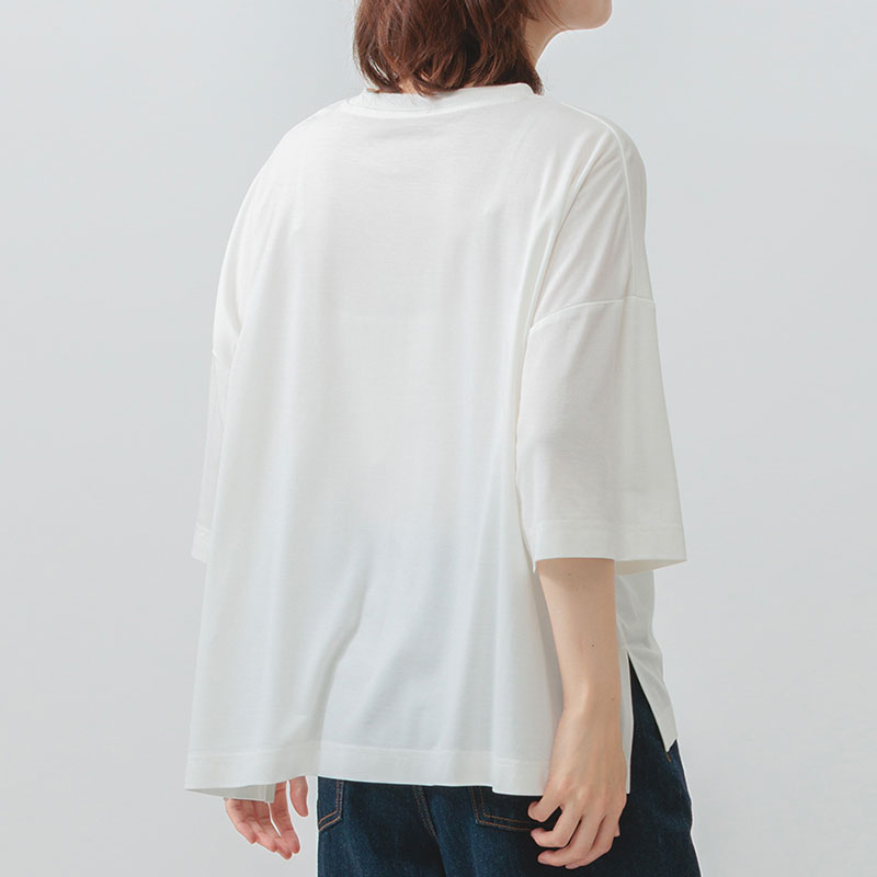 婦人『m.m.o』接触冷感5分袖プリントTシャツ