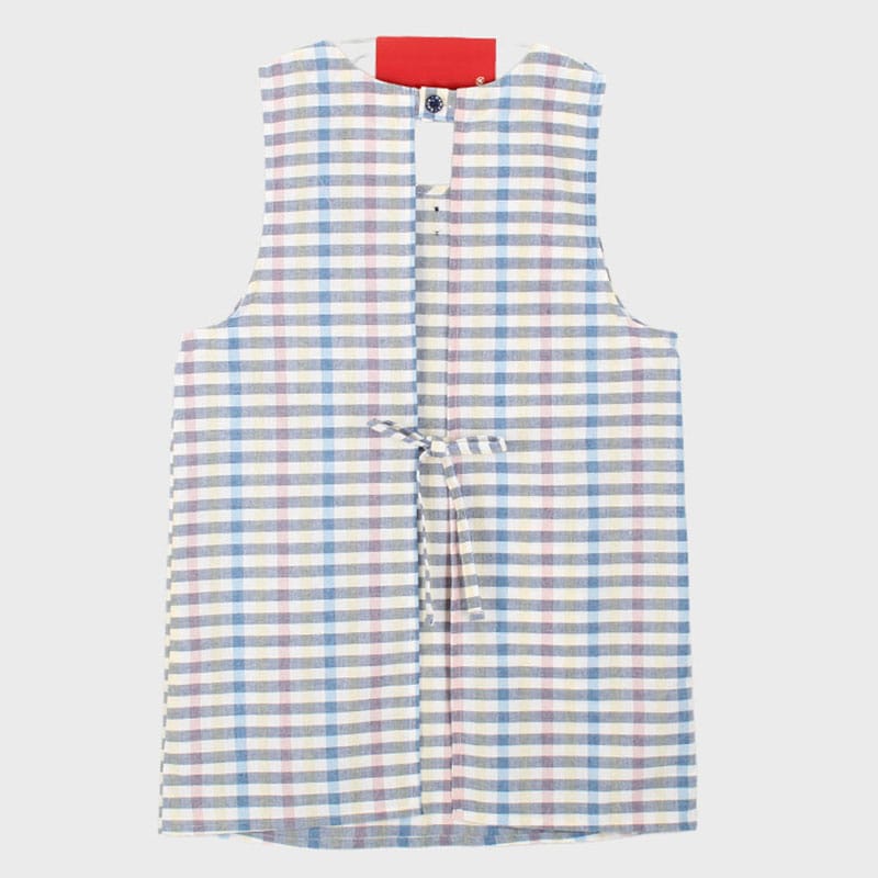 婦人ラン型エプロン(ボタン×ひも)