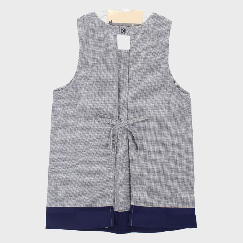 婦人ラン型エプロン(ボタン×ひも)