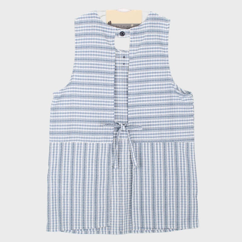 婦人ラン型エプロン(ボタン×ひも)