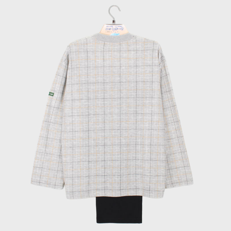 紳士『Nordic Light』ニットガーゼ丸首Tスーツパジャマ