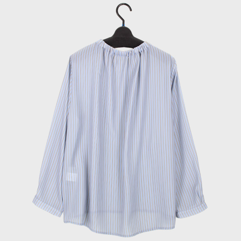 婦人ストライプ被りブラウス