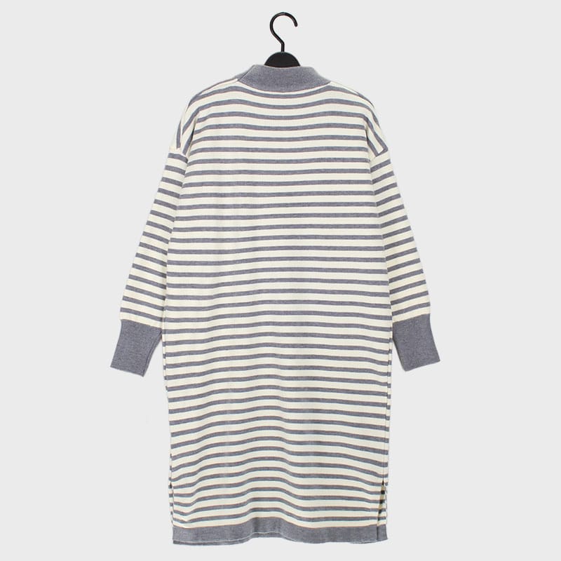 婦人ハイネックニットワンピース(ボーダー)