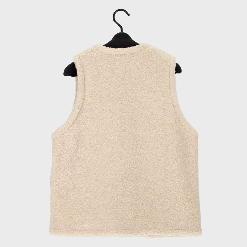 婦人前ファスナーボアベスト(ポケット付)