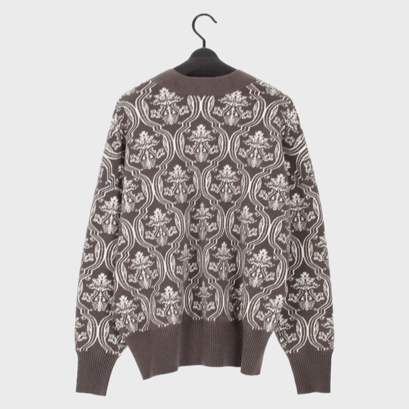 婦人『palm RICHE』アンティーククラシックジャガード柄カーディガン