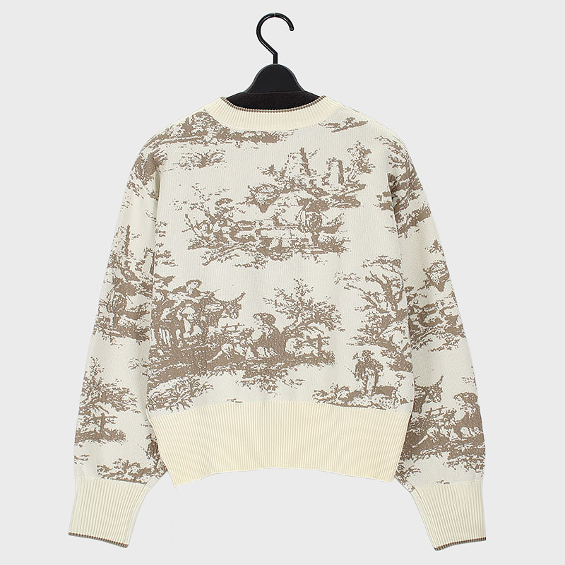 婦人『palm RICHE』ジャガード柄ニット