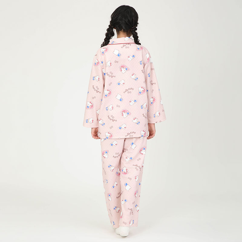 婦人『ゴロゴロハローキティ』キルトシャツパジャマ《WEB》