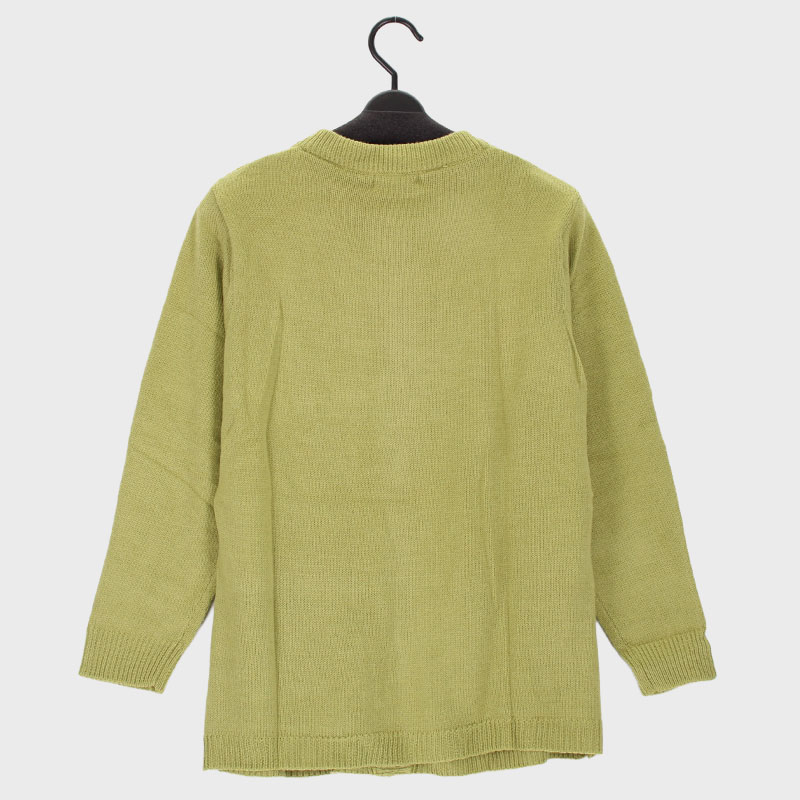 婦人丸首ニットカーデガン(裏ベロア付き)