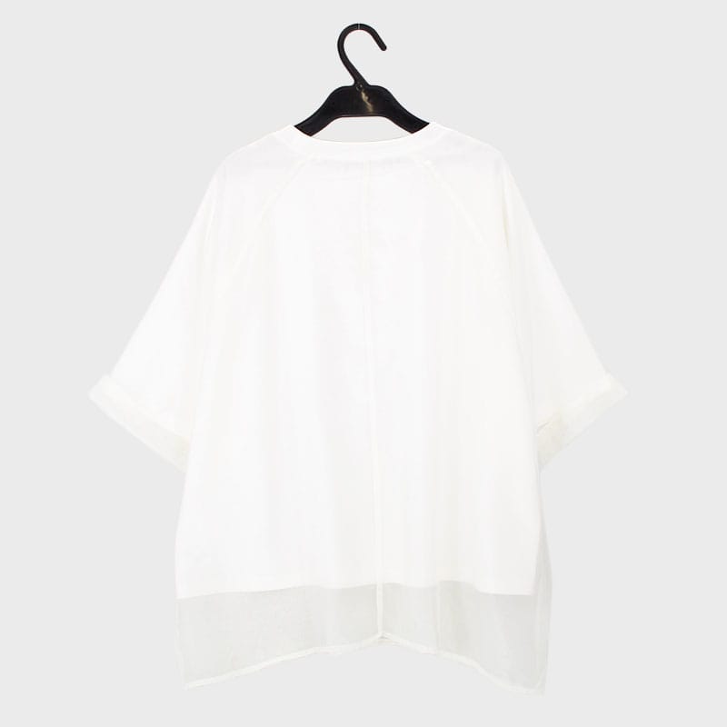 婦人オーガンジー重ねBIGTシャツ
