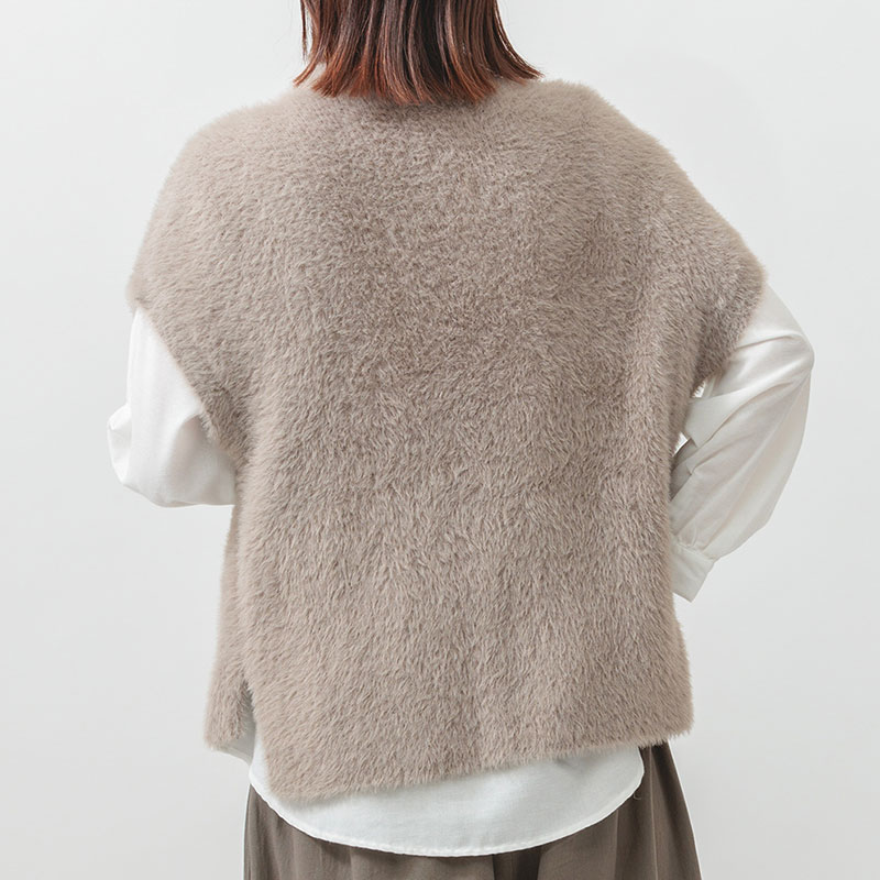 婦人『m.m.o.』シャギーニット×ブラウスアンサンブル