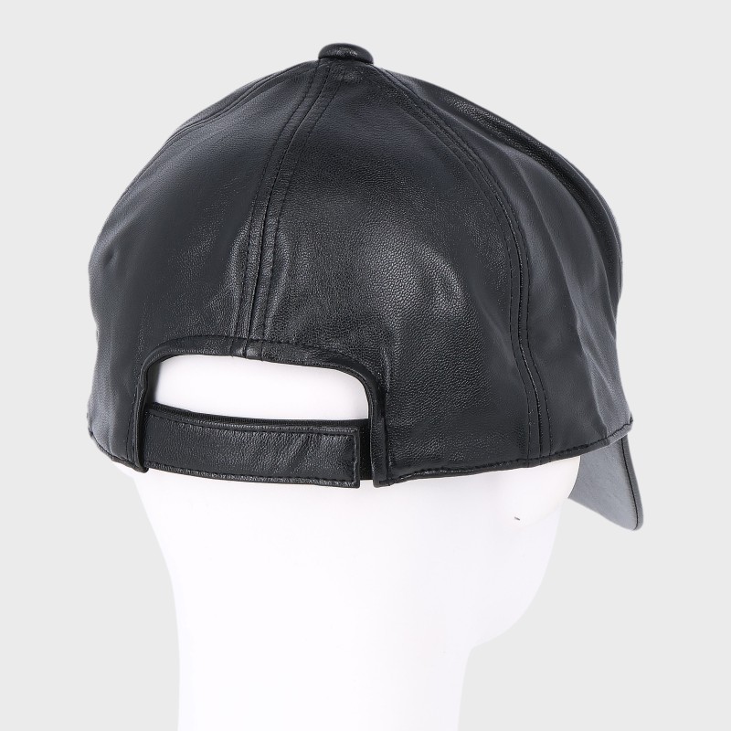『POLO CLUB』レザー風ワイド型CAPキャップ/サイズ調節可