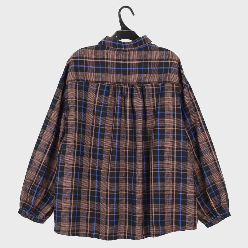 婦人『m.m.o.』先染めチェックブラウス