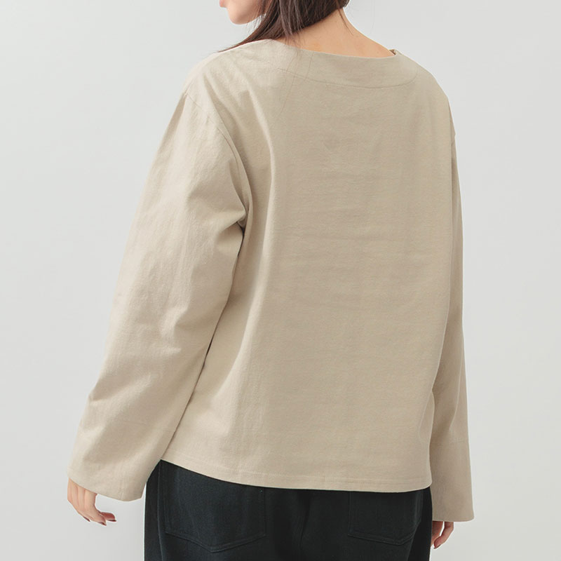 婦人『m.m.o』コットンバスククルーネックカーディガン