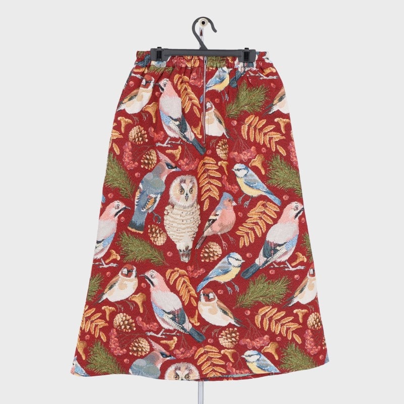 婦人鳥柄ゴブランスカート