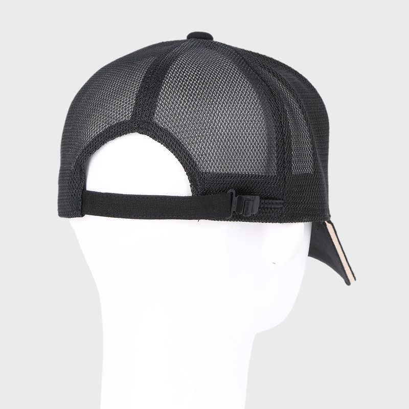 『POLO CLUB』つばリーフ刺しゅう麻混ワイドハーフメッシュCAPキャップ