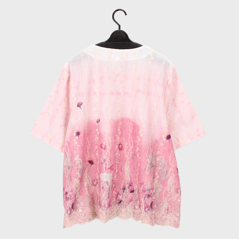 婦人半袖布帛花柄プリント