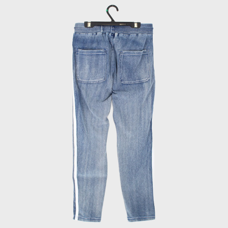 紳士カットデニムサイドラインパンツ