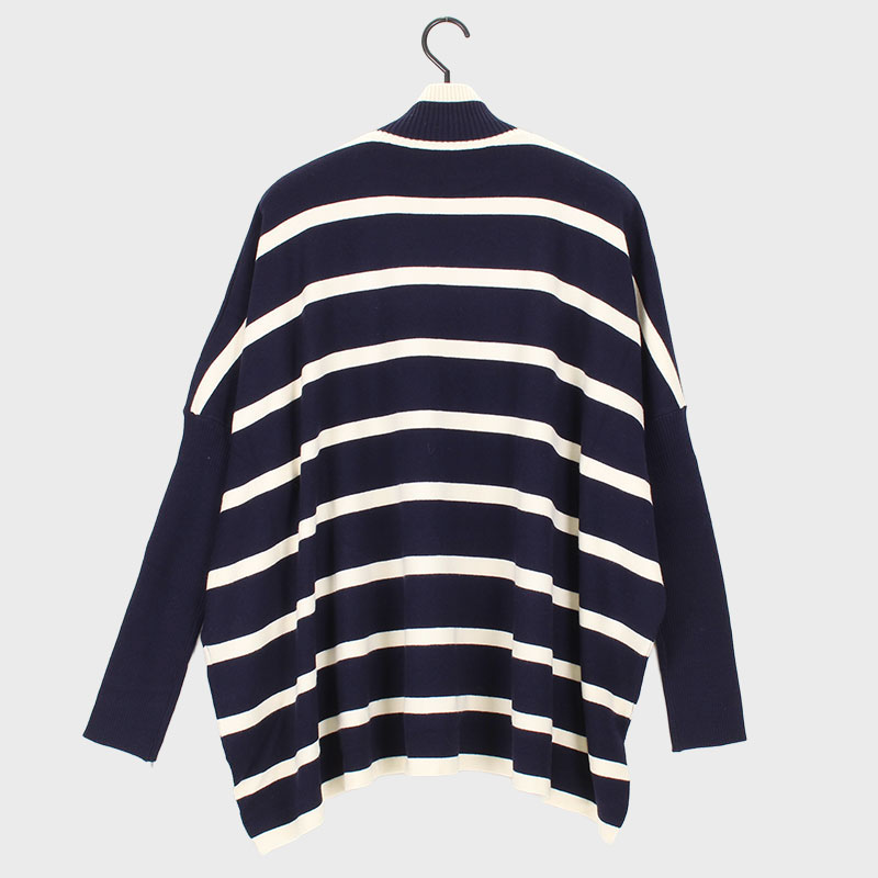 婦人HNデザインボーダーニット