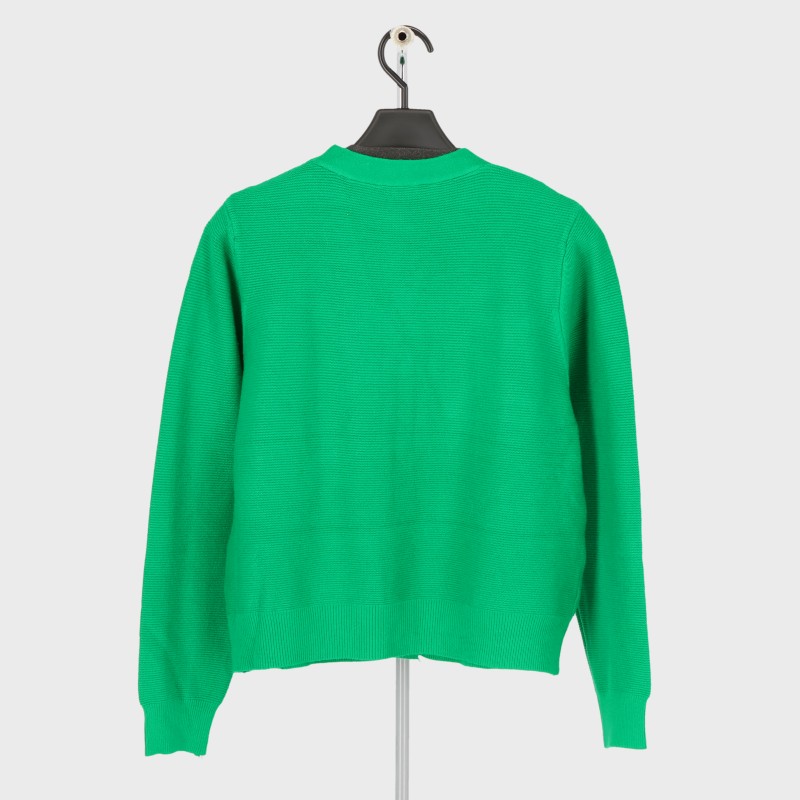 婦人X首ニットカーデガン(カラフルボタン)