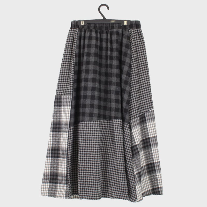 婦人パッチワーク風スカート