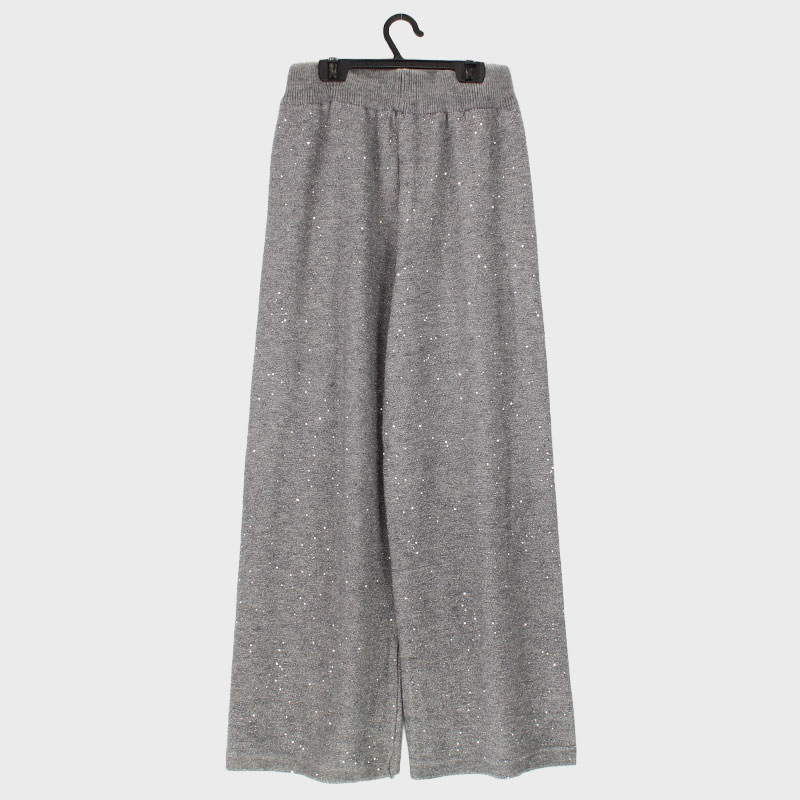 婦人ラメ入りニットパンツ