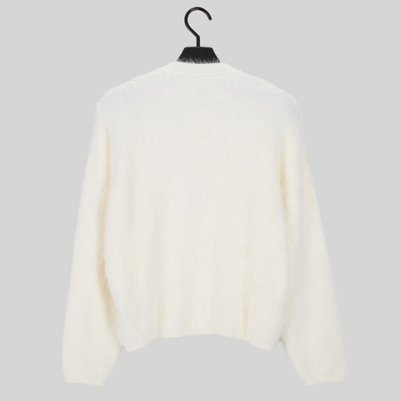 婦人モチーフ付きシャギーセーター