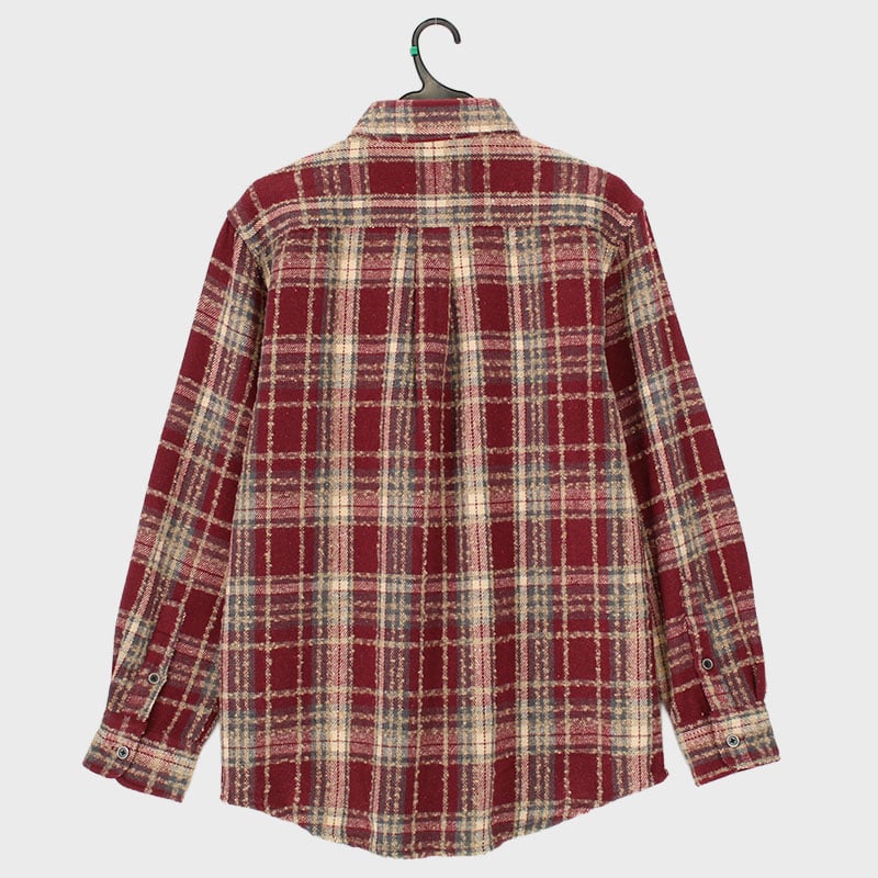 紳士ネップヤーンチェックアウターシャツ