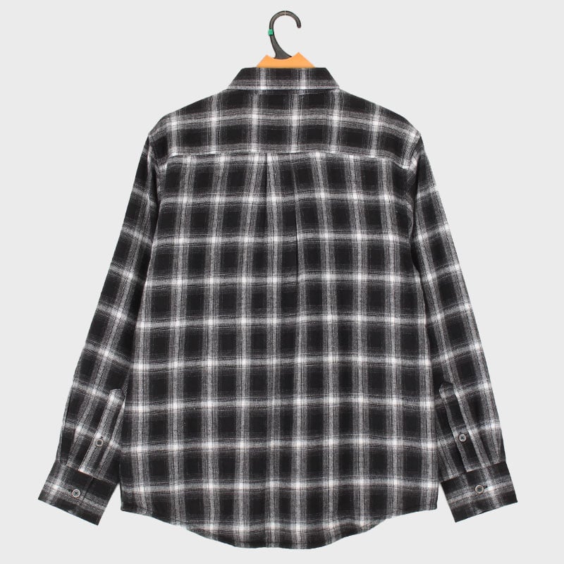 紳士裏ボアネルチェックオーバーシャツ