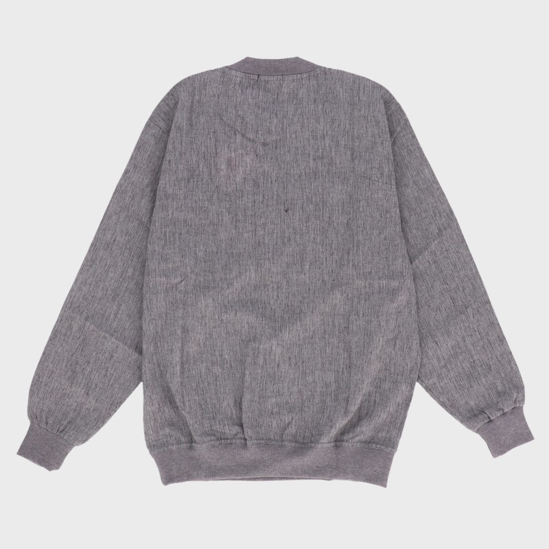 紳士夏長袖麻混楊柳ヘンリーネックトレーナー『Royalcy』