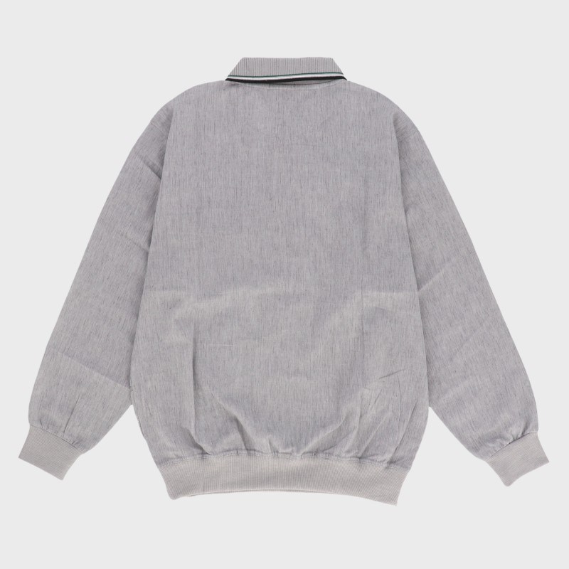 紳士夏長袖麻混楊柳ポロトレーナー『Royalcy』