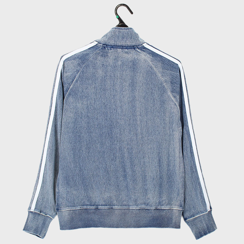 紳士カットデニムサイドライントラックジャケット