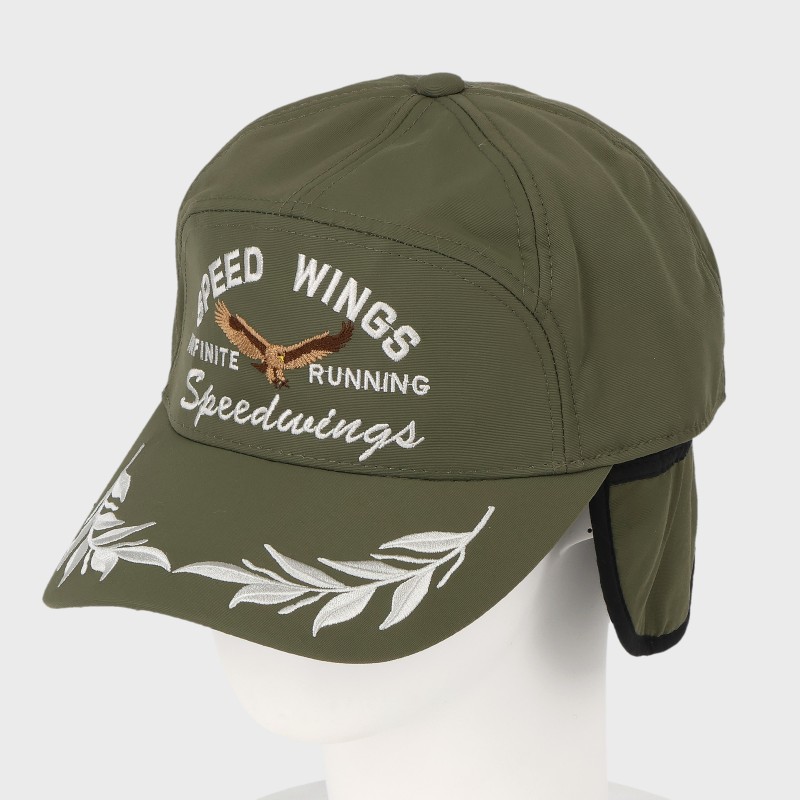 『SPEED WINGS』内耳付きはっ水加工ナイロンCAPキャップ