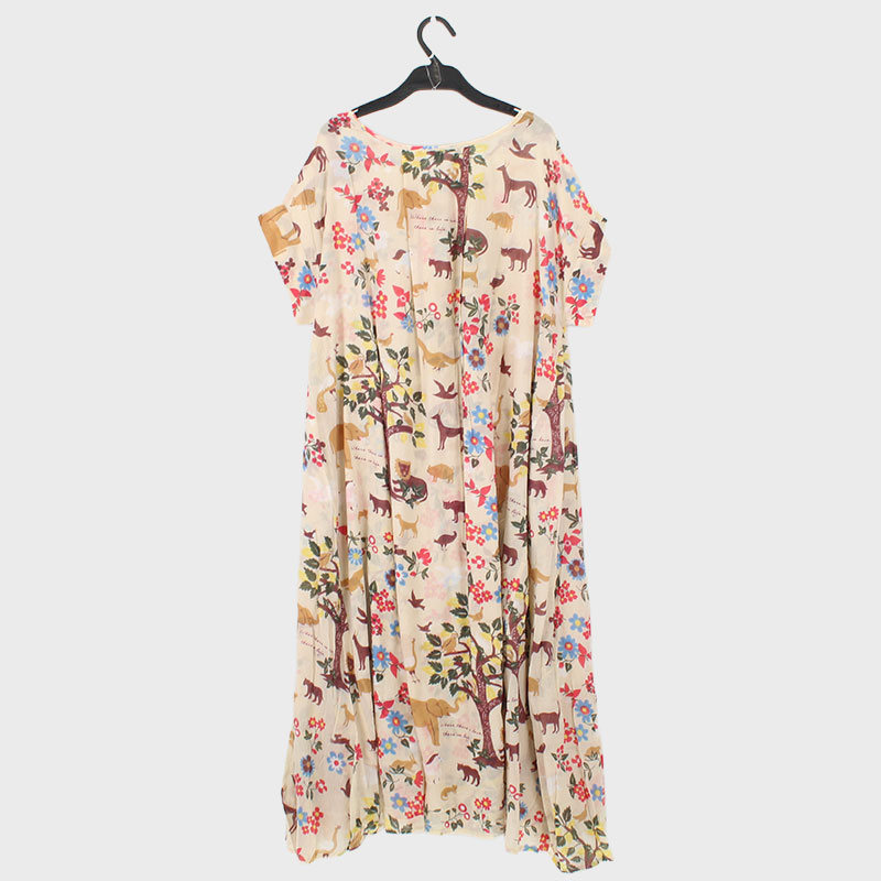 婦人総柄ワンピース