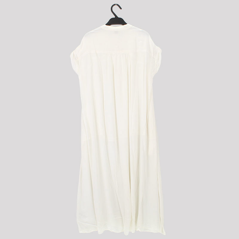 婦人袖折り返しシャツワンピース