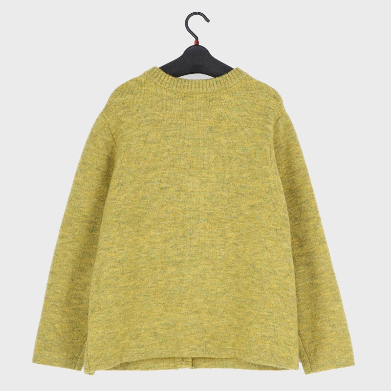 婦人大寸ミックス裏シャギーカーディガン