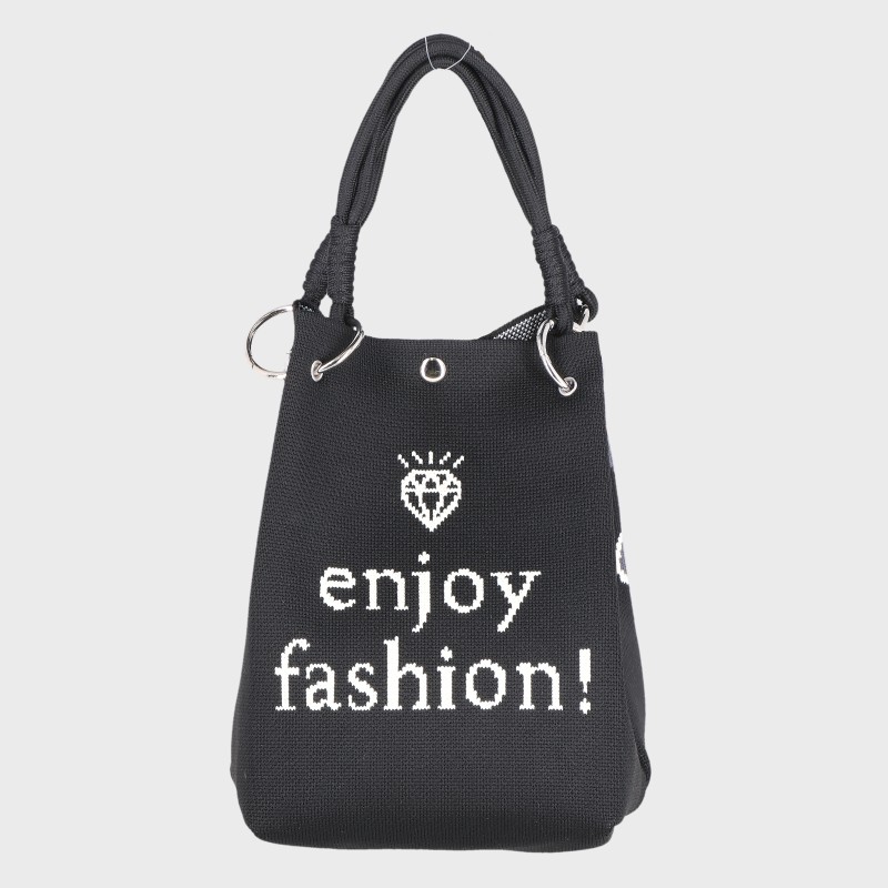 婦人HAPPYFACE 風船型ニットバッグ