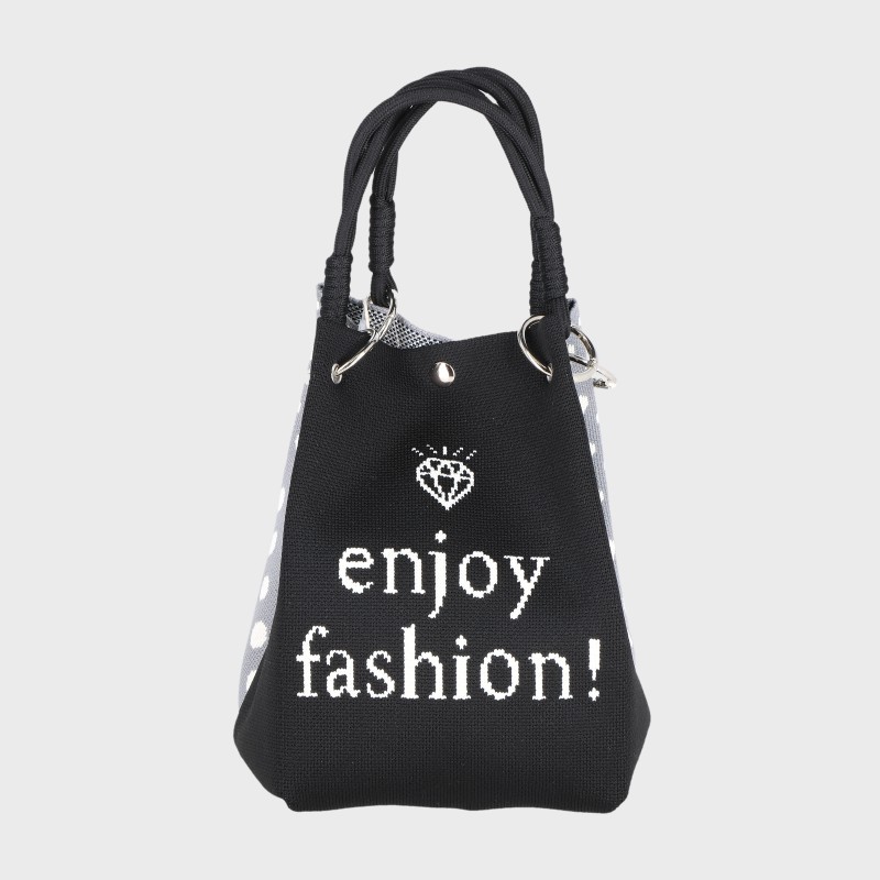 婦人ハッピーフェイス風船型ニットバッグ