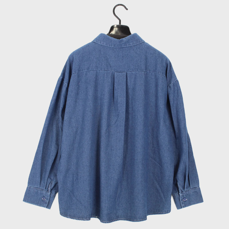 婦人デニムシャツ(花刺しゅう入り)