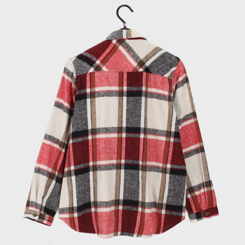 婦人紡毛チェック柄ブラウス