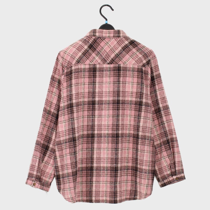 婦人紡毛チェック柄ブラウス