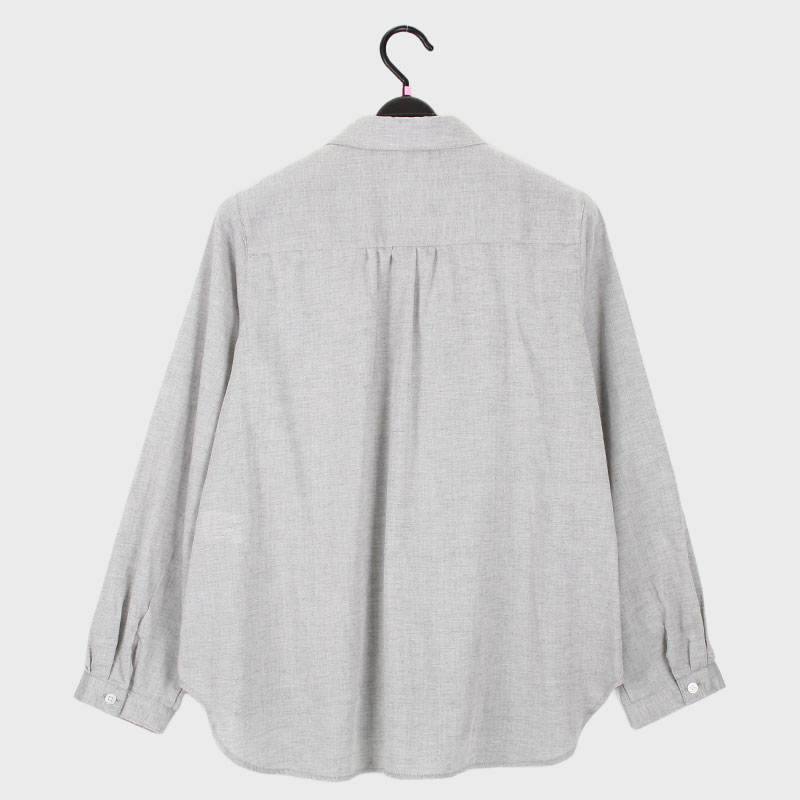 婦人綿100%無地ちび衿ブラウス