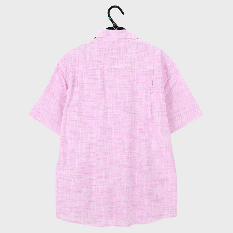 紳士半袖強撚糸無地シャツ