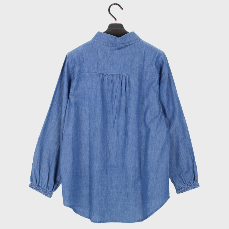 婦人デニムシャツ(アヒル刺しゅう)