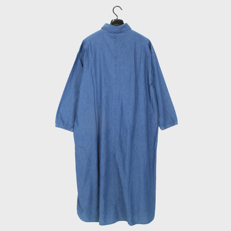 婦人デニムシャツワンピース(ポケット付き)