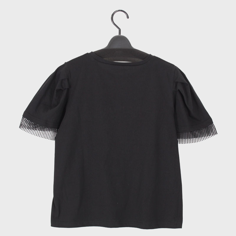 婦人半袖ロゴ刺しゅうカットソー