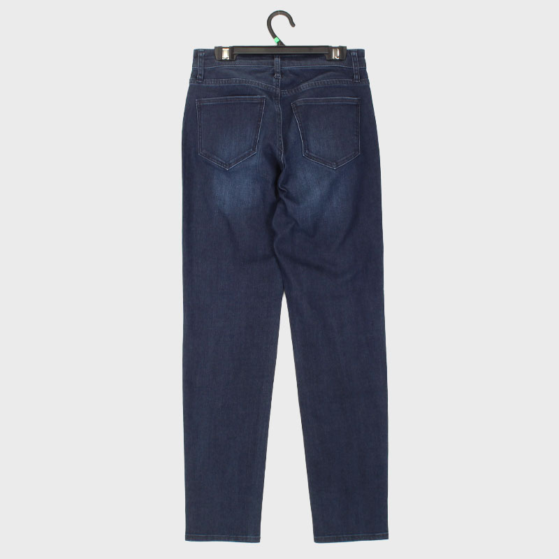 婦人パウダーデニム前開きスキニーパンツ