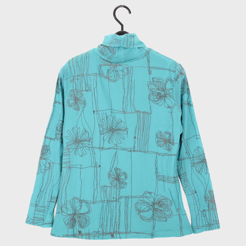 婦人長袖パワーネットプリントカットソー