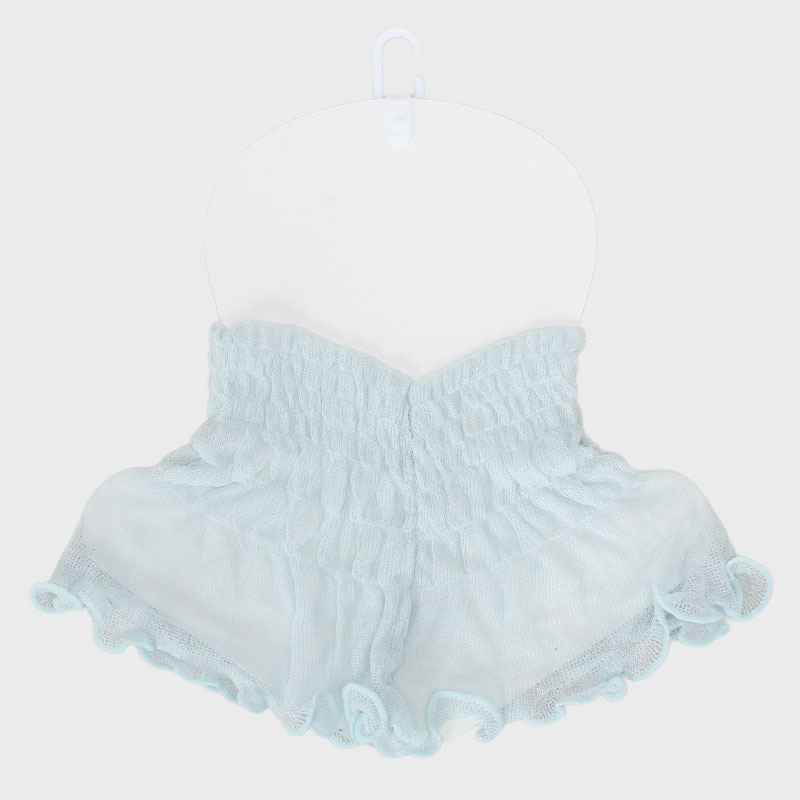 『日本製シリーズ』筒形フリルネックカバー(無地)/通気性・冷感・吸汗機能