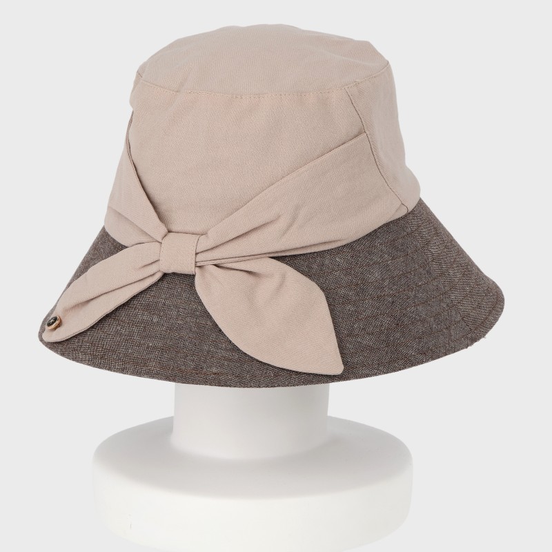 『さらふわりハット』軽め後ろリボンハット/洗濯機可・サイズ調節可・抗菌防臭・吸水速乾